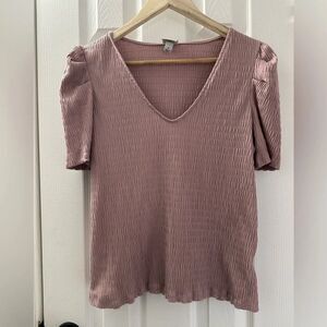 A New Day | Puff Shoulder Smocked Top